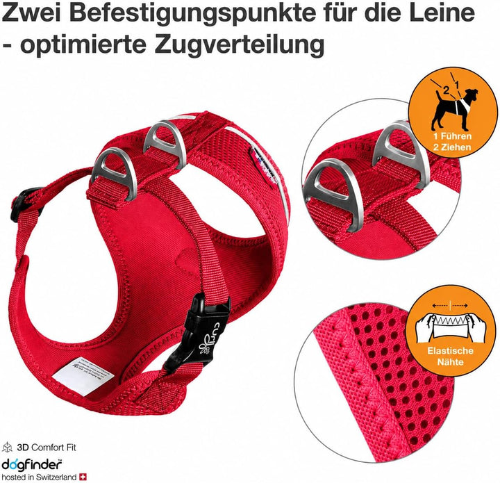 Basic Harness Air-Mesh Red S S Red, S Red