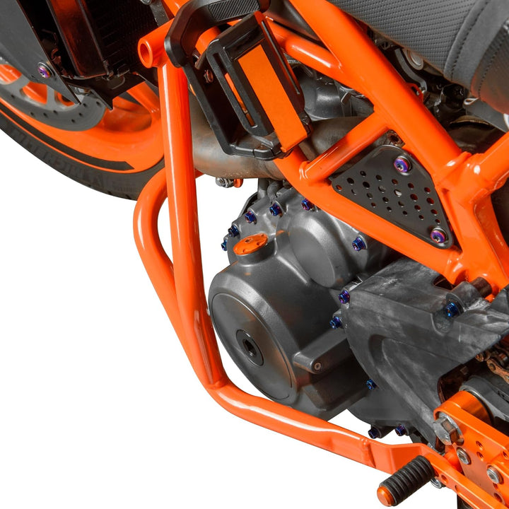 TAZGANTAX Motorrad Stahl Motorschutz Sturzbügel Sturzbügel Rahmenschutz Kompatibel mit K.T.M Duke 25