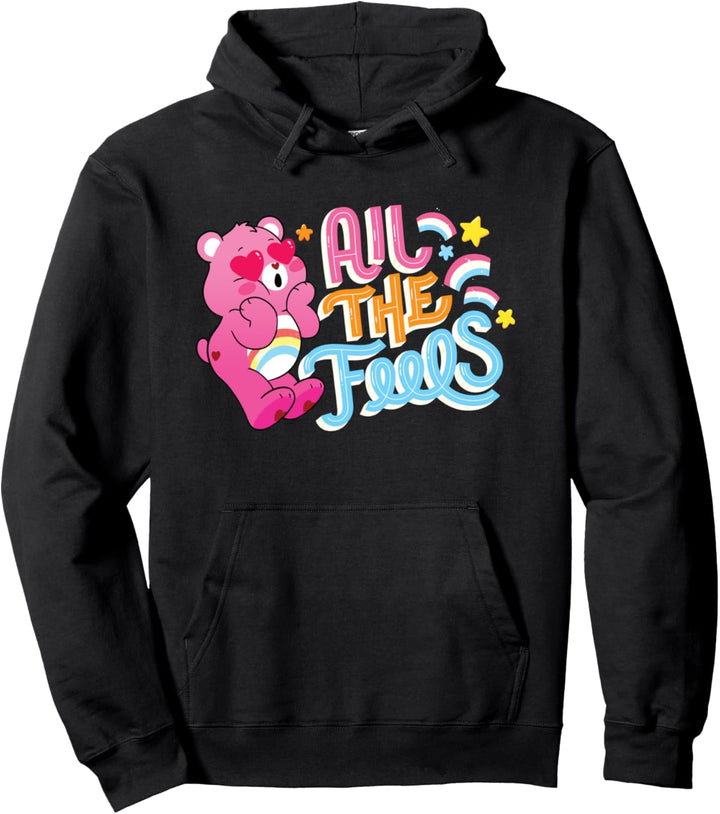 Care Bears Cheer Bear Hearts and Rainbows Pullover Hoodie