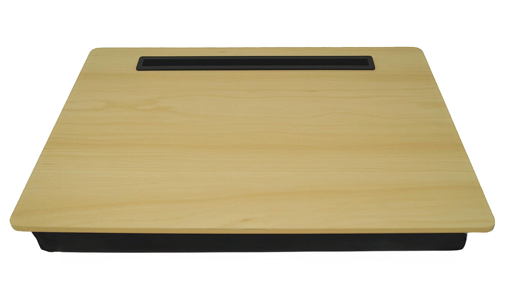 PrimoLiving Knietablett mit Tablet-Halterung - 40x30x5 cm – Tablett als Laptop-Notebook-Unterlage –