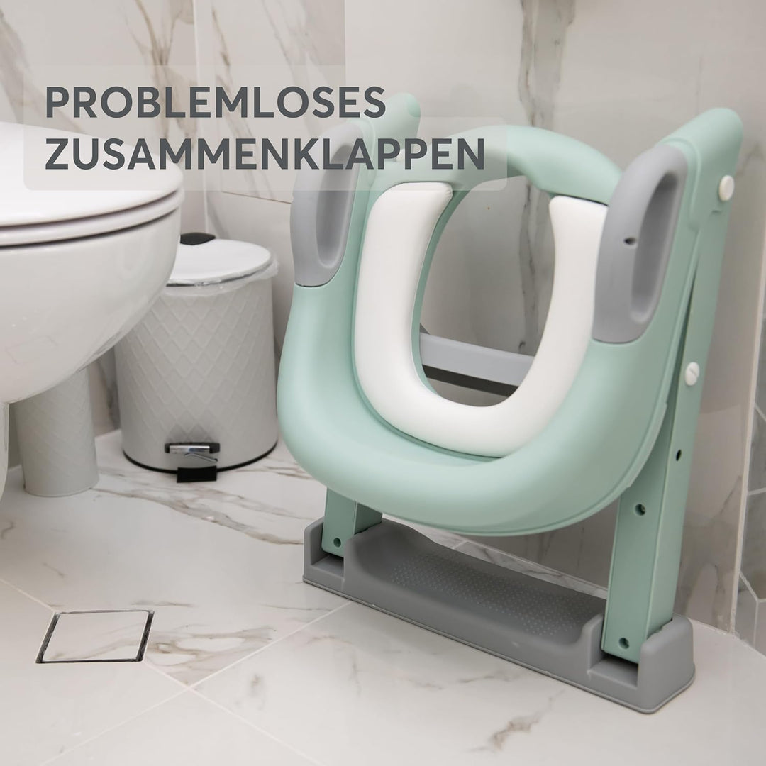 KikkaBoo Toilettensitz für Kinder mit Treppe LEA, Toilettentrainer, Zusammenklappbar & einstellbar,