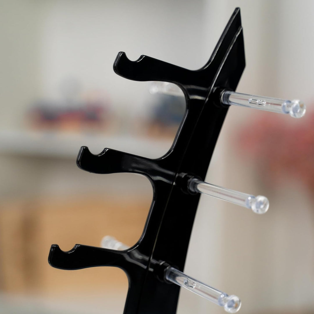 Brillenständer für 5 Brillen - Schwarz 35 x 16 x 16 cm - Brillenhalter zur Aufbewahrung und Präsenta