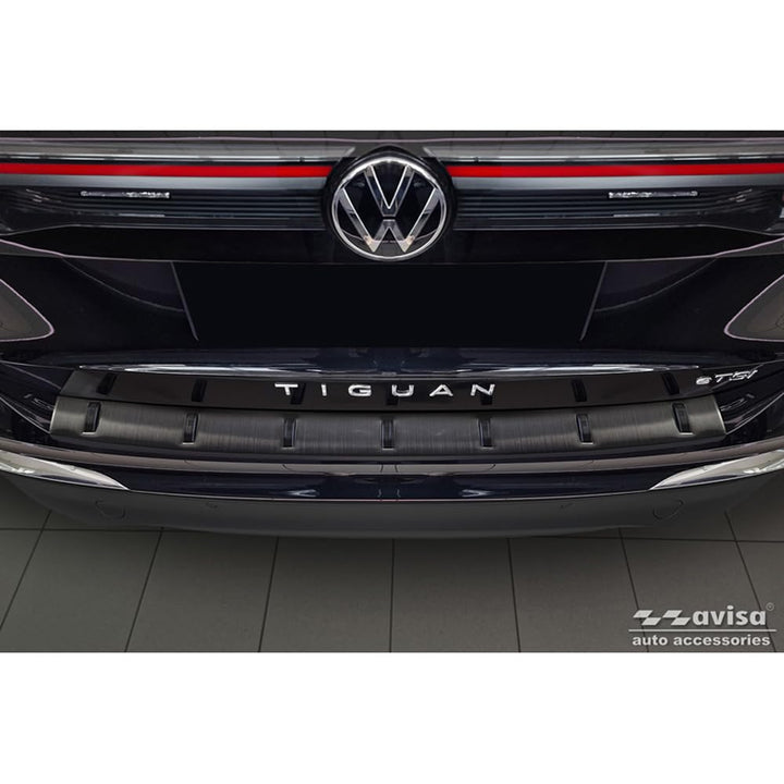 Avisa Schwarz Edelstahl Heckstossstangenschutz kompatibel mit Volkswagen Tiguan III (CT1) 2024- 'STR