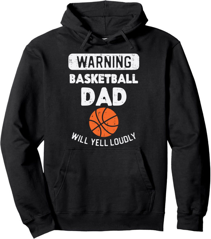 Warnung Basketball Papa Yell Lustige Sport Daddy Papa Männer Pullover Hoodie