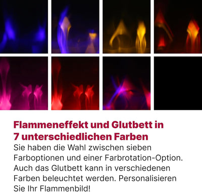 DIMPLEX - Sierra 48" - Elektrokamin - Schwarz, M - Patentierter Optiflame Flammeneffekt - Knisternde