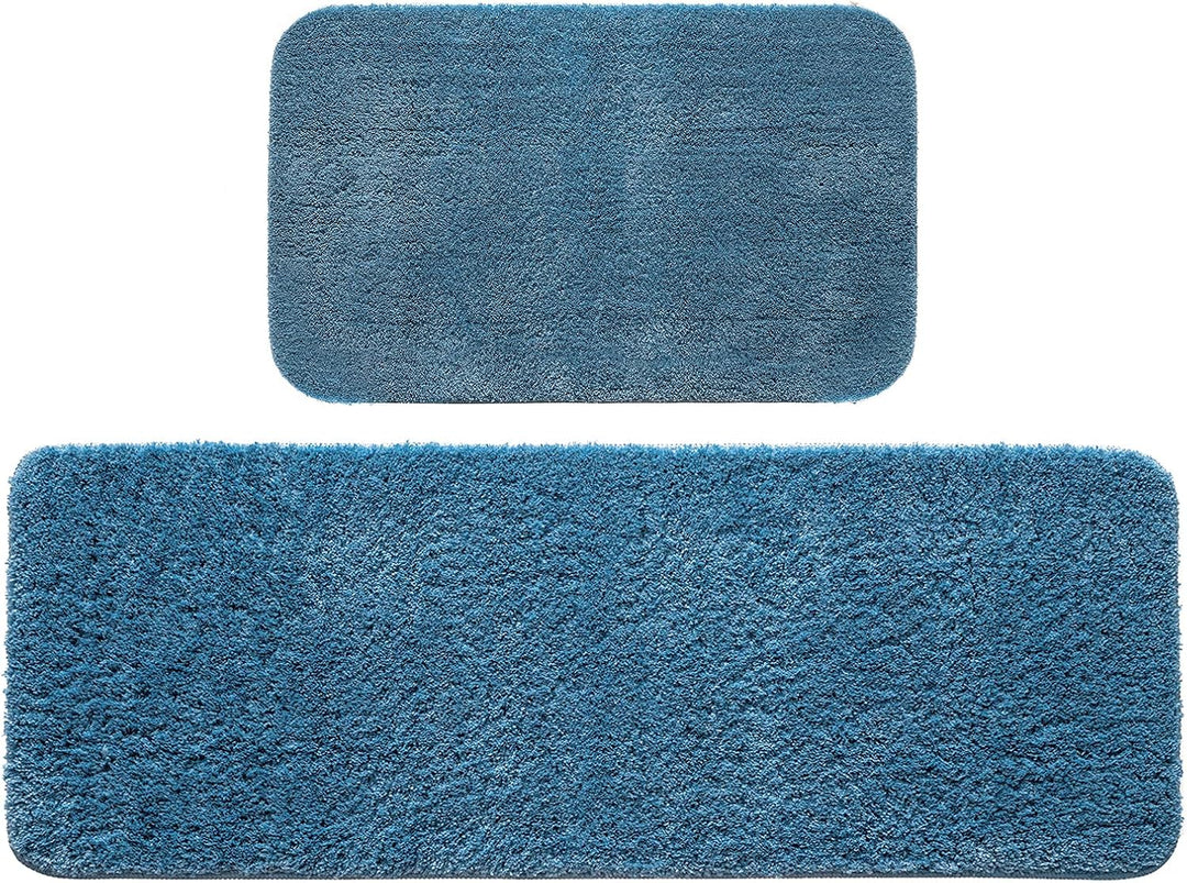 MIULEE Badematte Duschvorleger Badvorleger Flur 2er Set rutschfest Matte Teppiche Badteppich Badezim