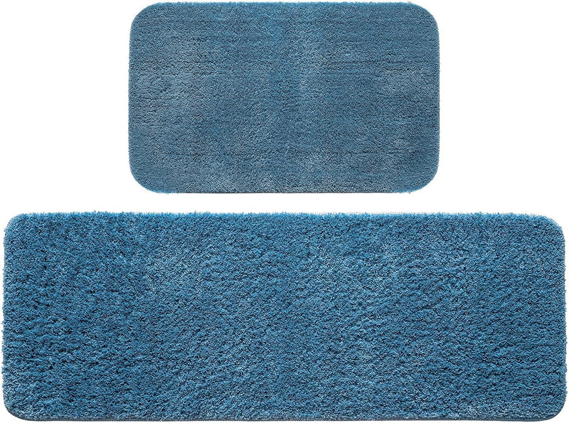 MIULEE Badematte Duschvorleger Badvorleger Flur 2er Set rutschfest Matte Teppiche Badteppich Badezim
