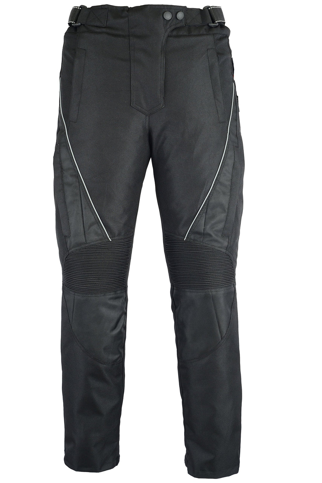 Australian Bikers Gear Jazz Black CE Armoured Vented Ladies Cordura Waterproof Trousers (W28 L32) -