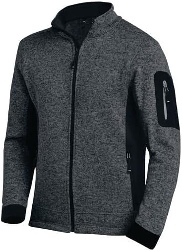 FHB Herren Strick-Fleece-Jacke "Christoph" Grösse 2XL, 1 Stück, anthrazit/schwarz, 79595-1220-2XL