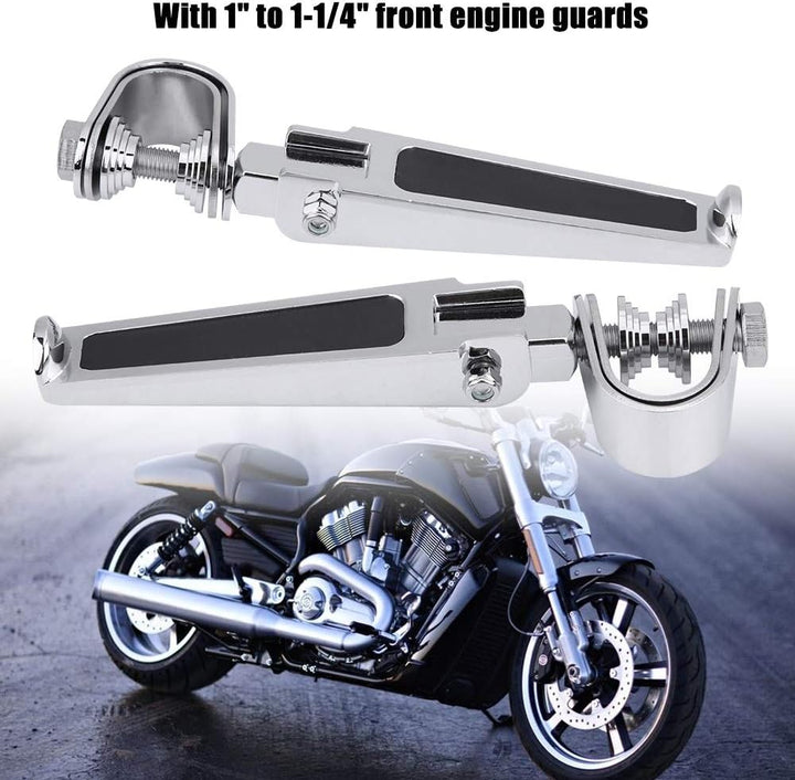Motorrad Fussrasten mit Motorschutzklemmen für Motorrad 1 inch bis 1-1 / 4inch