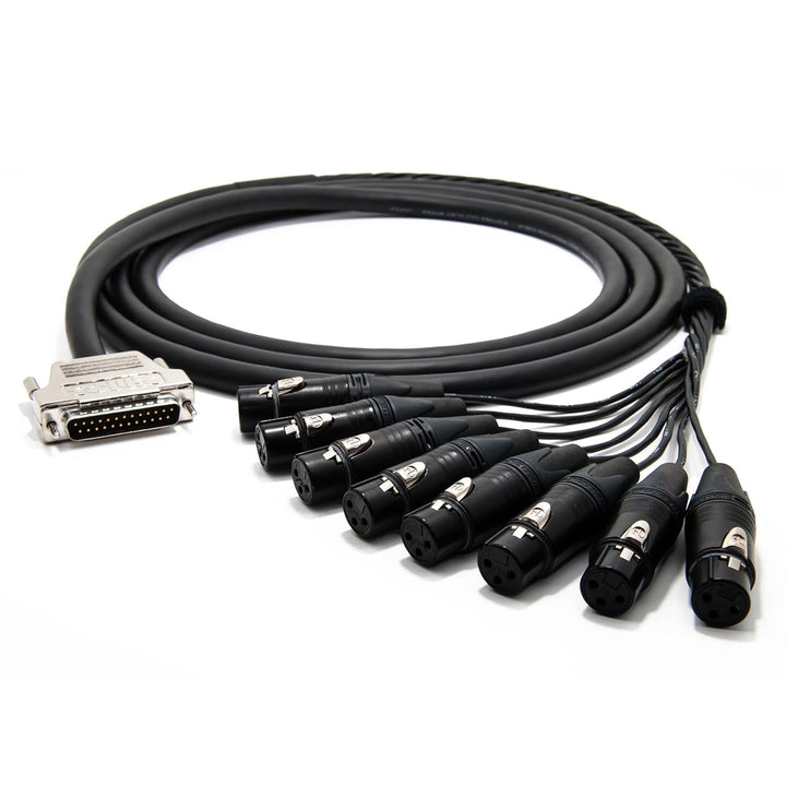 enoaudio Mogami 2932 8 Multicore Analog Kabel Breakout | Gold D-Sub 25 - Neutrik XLR female | HiFi,