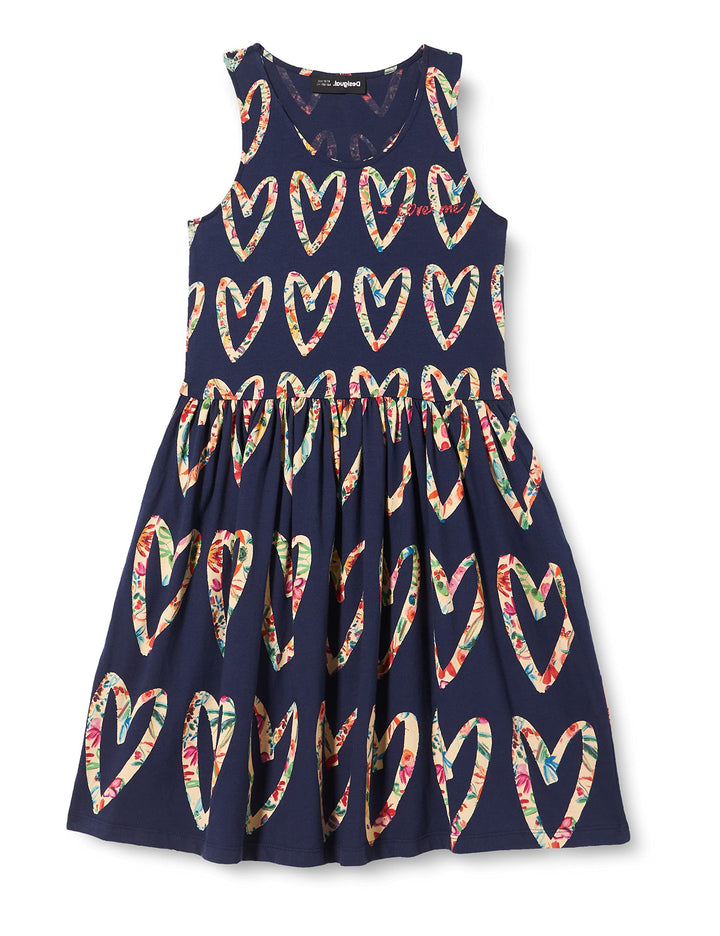 Desigual Mädchen Vest_Griselda Lässiges Kleid 5-6 Jahre Blau, 5-6 Jahre Blau