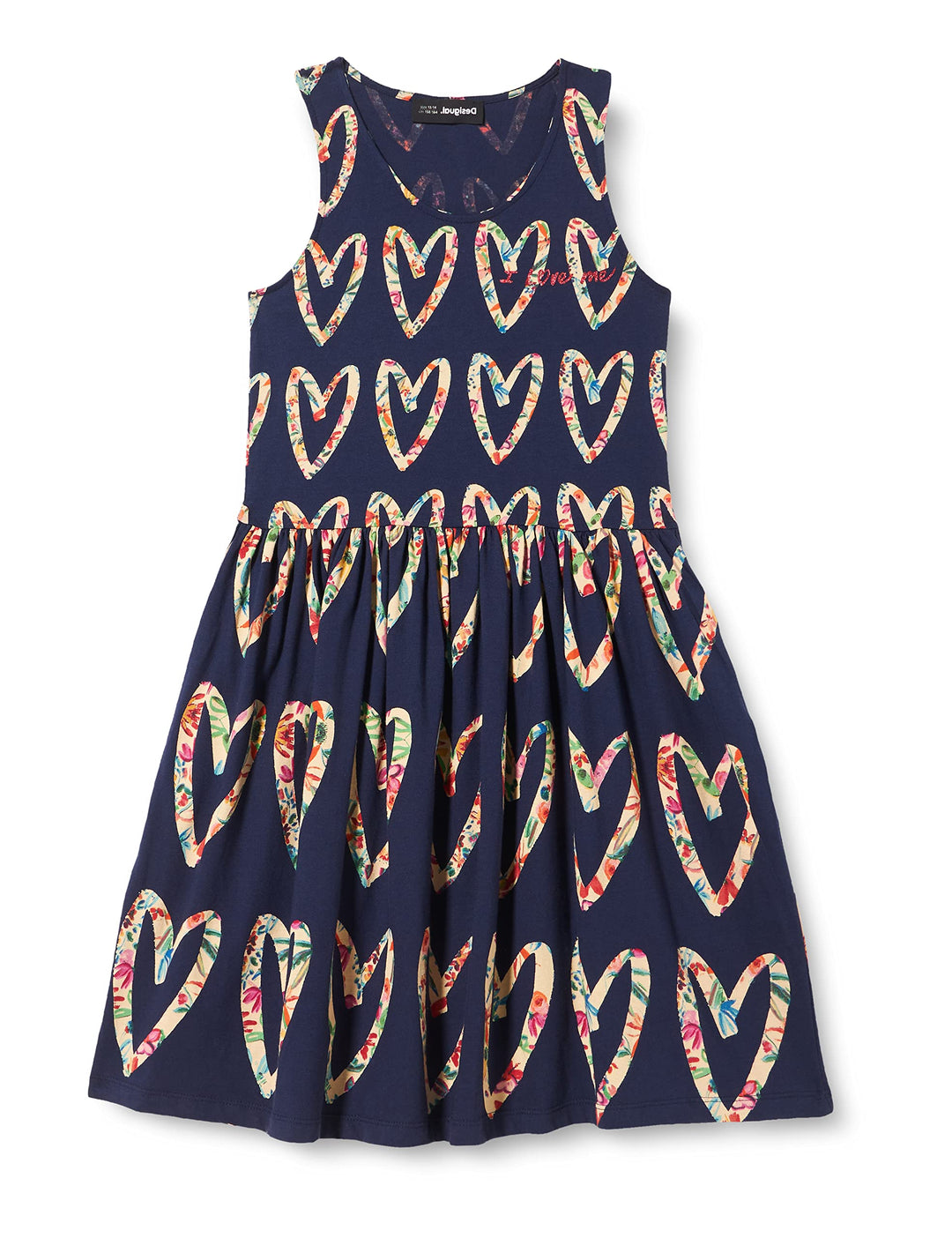 Desigual Mädchen Vest_Griselda Lässiges Kleid 7-8 Jahre Blau, 7-8 Jahre Blau