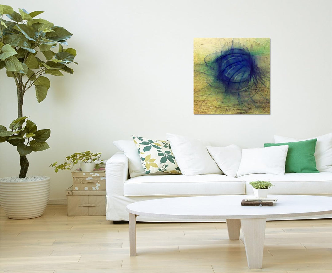Paul Sinus Art Modernes Wandbild Abstrakt026_60x60cm Abstrakte Kunst Kunstdruck auf Leinwand Zeitlos
