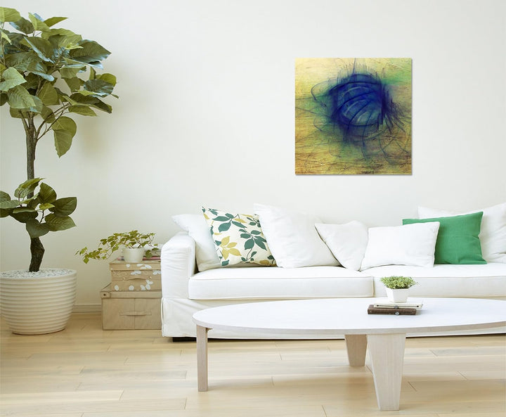 Paul Sinus Art Modernes Wandbild Abstrakt026_60x60cm Abstrakte Kunst Kunstdruck auf Leinwand Zeitlos