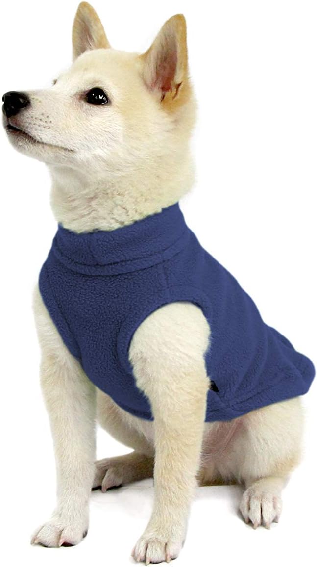 Gooby - Stretch-Fleece-Weste, Pullover, Fleece-Weste, Jacke, Pullover für Hunde, Indigoblau, Grösse
