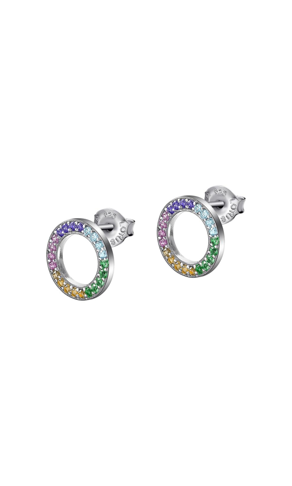 Lotus Silver Boucle D'Oreille Femme Argent Cercle Empierré- LP1963-4/2