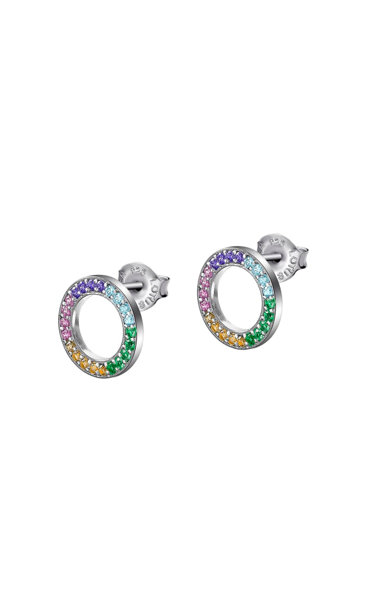 Lotus Silver Boucle D'Oreille Femme Argent Cercle Empierré- LP1963-4/2