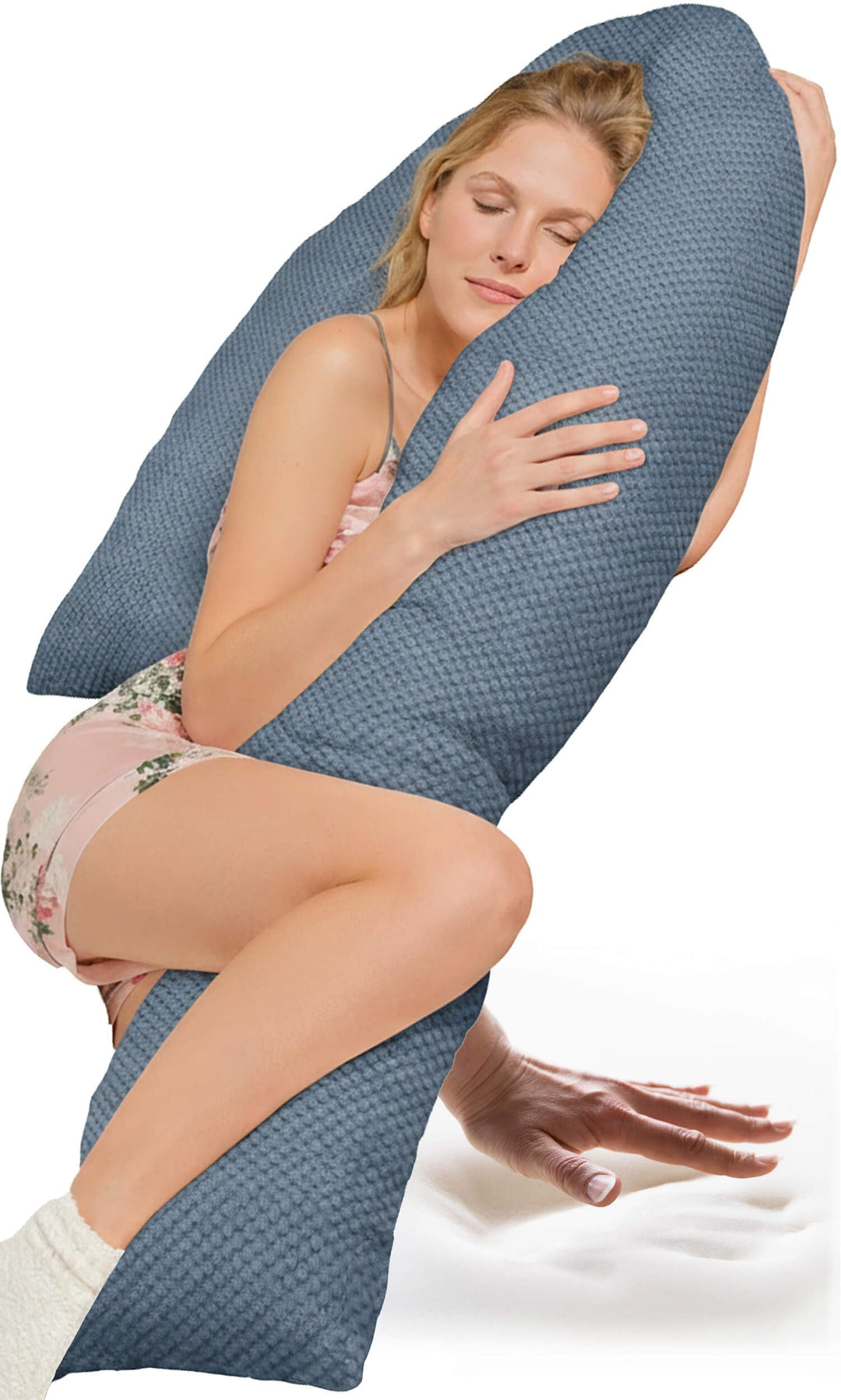 Traumreiter Seitenschläferkissen Visco J Form Wendekissen mit Memory Foam Stütze [orthopädisch] Schw