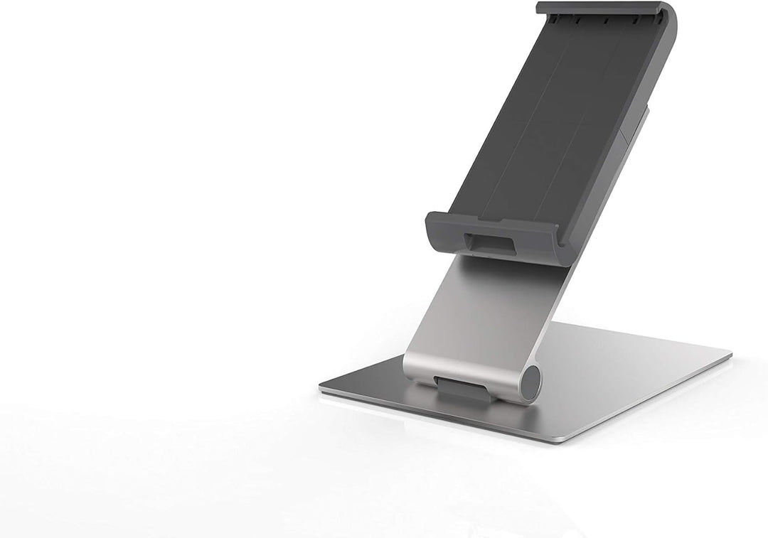Durable Tablet Tischhalterung (für Tablets 7-13 Zoll, 360° drehbar mit Diebstahlsicherung) silber/an