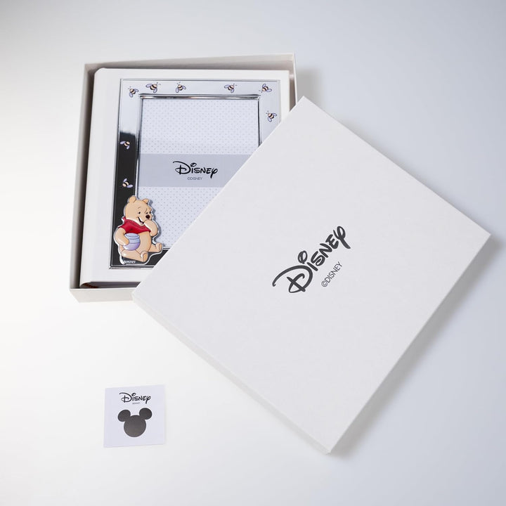 VALENTI & CO. Disney Baby - Winnie The Pooh - Fotoalbum für Kinder mit silbernem Fotorahmen für Tauf
