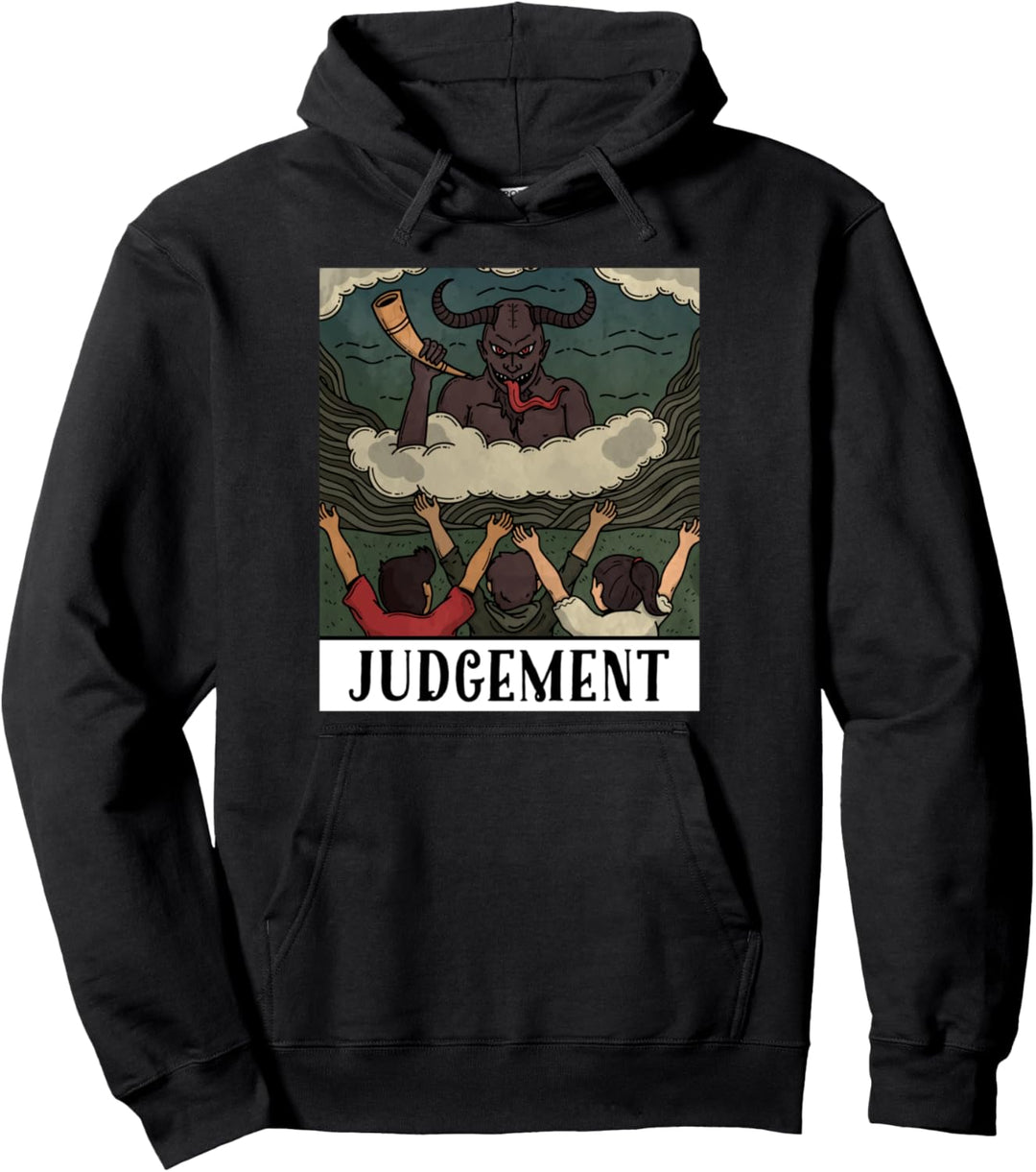Satanic Baphomet Judgement Tarot Card Men Women Pullover Hoodie