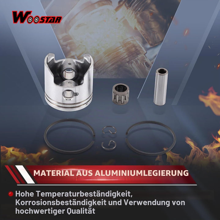WOOSTAR 40mm Kolbenring Kit Ersatz für 2 Takt 49ccm 50ccm Y-Zinger Jog Moped Roller Dirt Pitbike Go