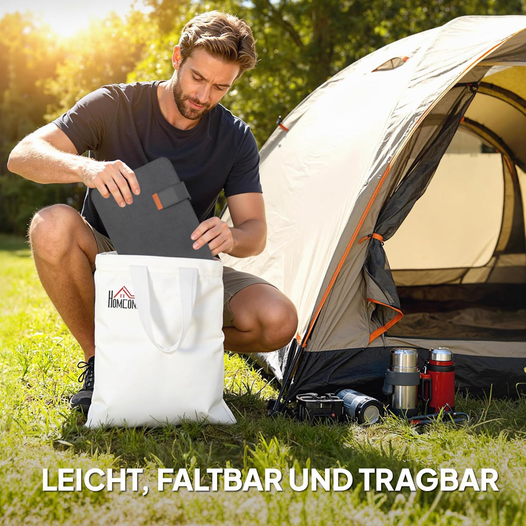 HOMCOM Faltbares Solarpanel 36W 13,2V Tragbares Outdoor Solarladegerät mit USB-A, Typ-C Tragetasche