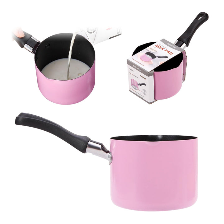 Mini Kochtopf mit Griff 550ml 10cm Kleine Milchpfanne Antihaft Butterwärmer Mini Suppentopf Milch Ko
