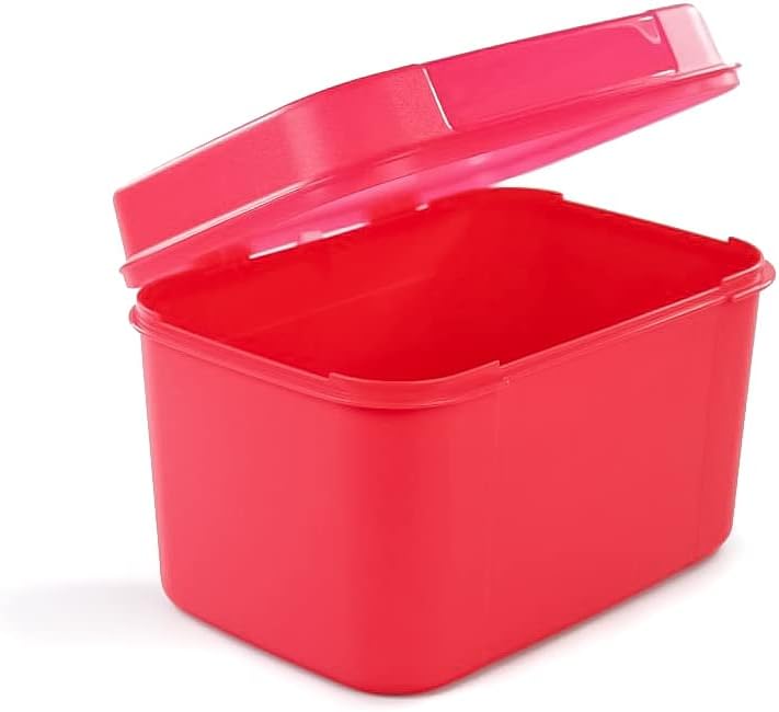 TUPPERWARE Schatztruhe 7,3 L erdbeerrot Schatzkiste Naschkätzchen Apollo Royal