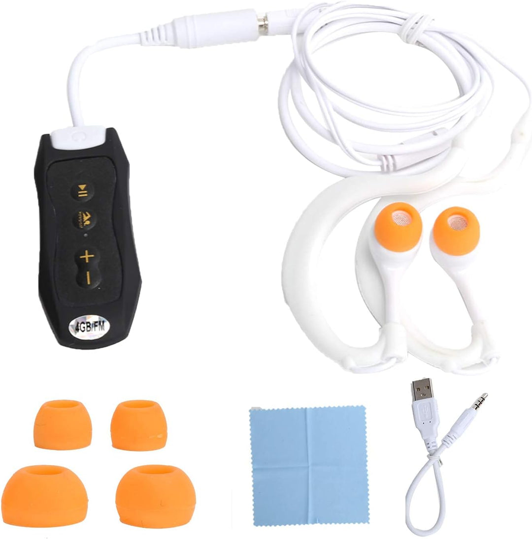 PUSOKEI IPX8 Wasserdichter MP3-Player, Tragbarer Musik-Player, 10 M wasserdichte Tiefe, 4 GB Musik-P