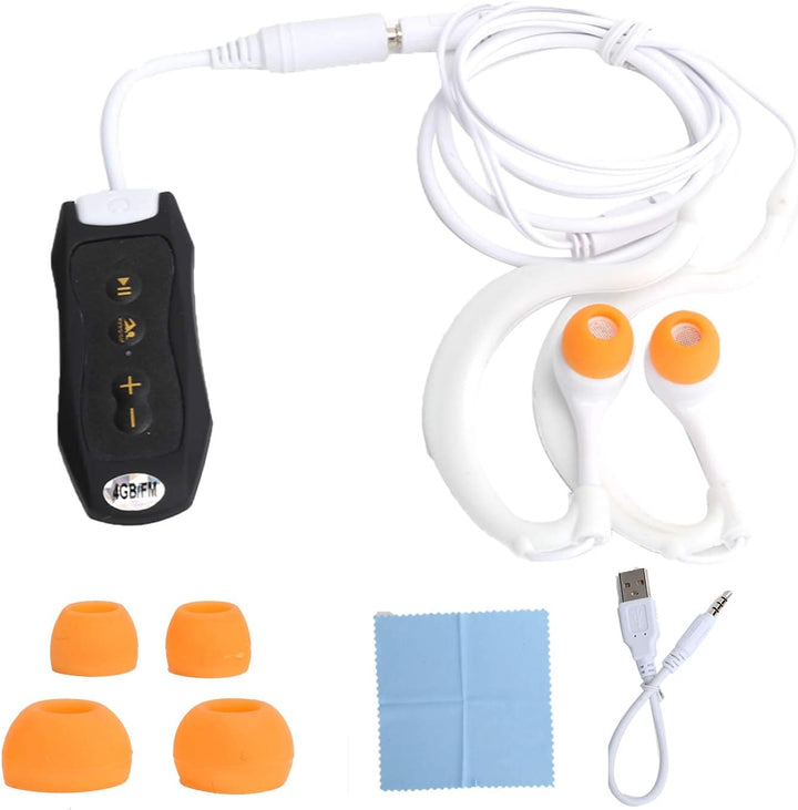 PUSOKEI IPX8 Wasserdichter MP3-Player, Tragbarer Musik-Player, 10 M wasserdichte Tiefe, 4 GB Musik-P