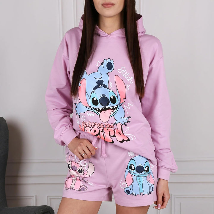 Disney Stitch Sweatshirt mit Kapuze aus Baumwolle für Mädchen, über den Kopf zu ziehen, 100% Baumwol
