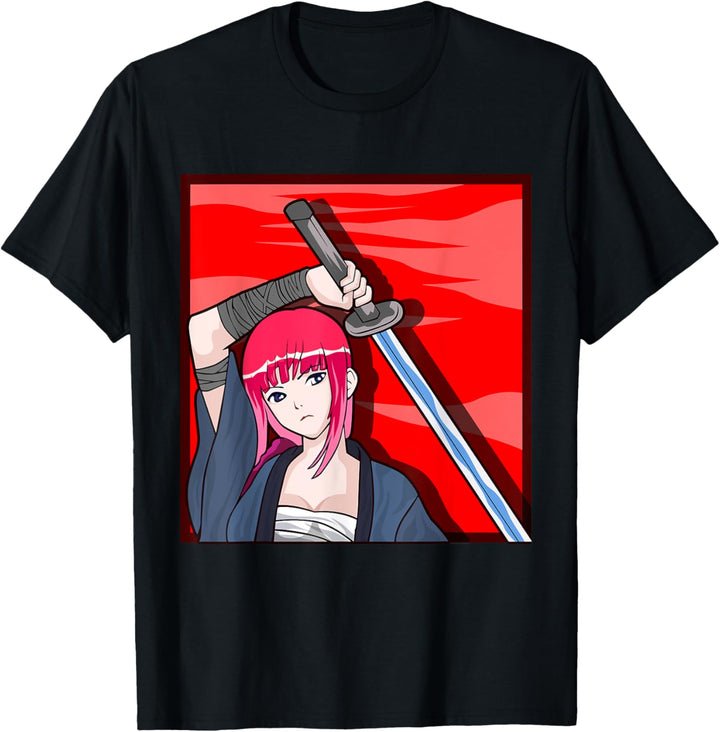 Anime Samurai Girl - Web & Anime T-Shirt