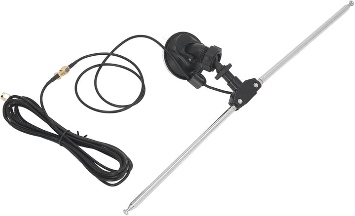 SDR-Empfängerantennen-Set, 60 cm RG174-Kabel, SMA-Stecker, Teleskop-Dipol für VHF UHF, Saugnapf-Mont