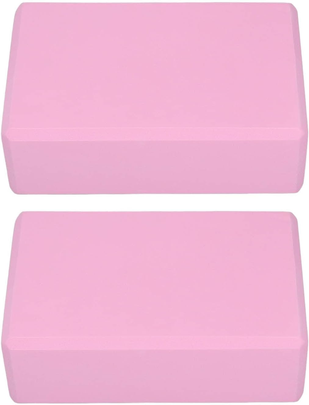 Pink Yoga Block, Foam 2 Pack Foam Travel Yoga Pilates Blocks Stabilit?t rutschfeste Bl?cke f¨¹r Medi