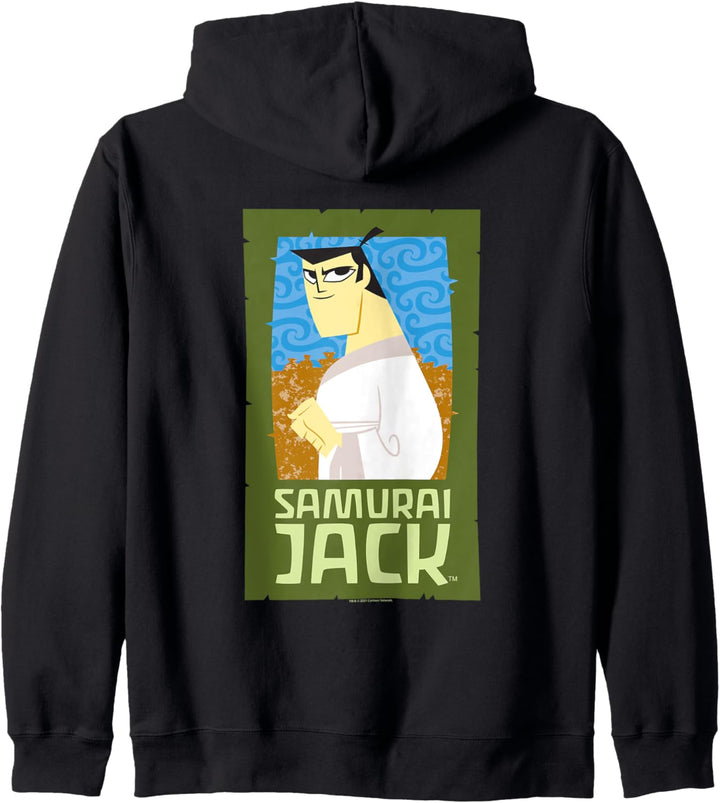 Samurai Jack Samurai Jack Green Rectangle Kapuzenjacke
