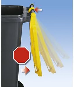 eurokraft | Mülltonne aus Kunststoff DIN EN 840 | Volumen 120 l | BxHxT 505 x 1005 x 555 mm | grün