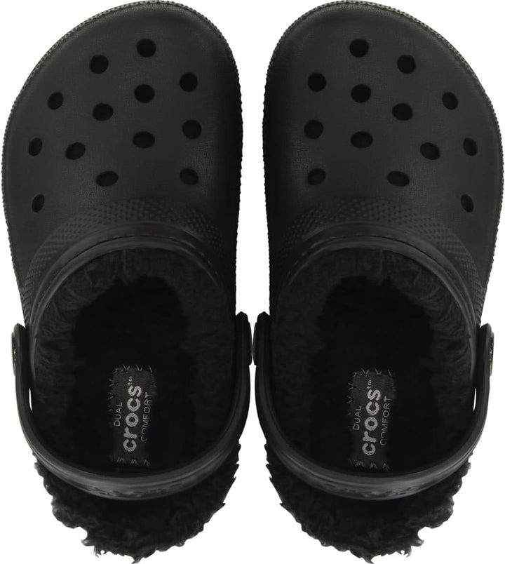 Crocs Unisex Kinder Classic Lined Clog K Holzschuh 30/31 EU Schwarz, 30/31 EU Schwarz