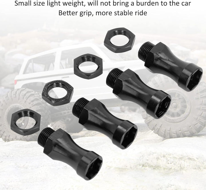 SPYMINNPOO RC Rad Sechskantantriebs Nabenadapter, 12 Mm auf 17 Mm Verbreiterung 30 Mm Metall Radverl
