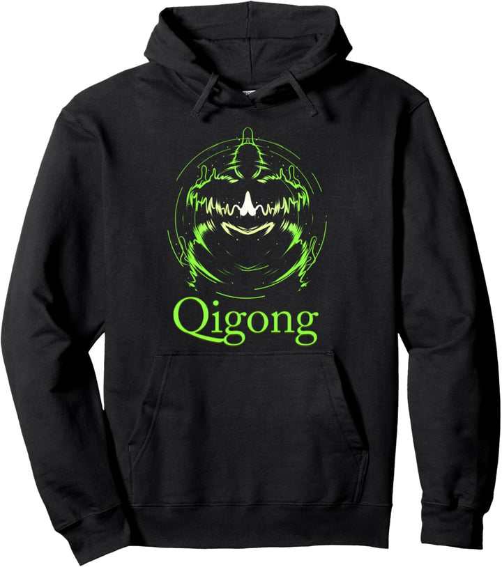 Qigong Chigong Illustration Tai Chi Pullover Hoodie