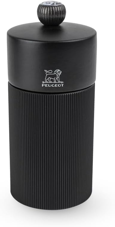 PEUGEOT - Salzmühle Line 12 cm - Klassische Mahlgradeinstellung - Aluminium und PEFC-zertifiziertes