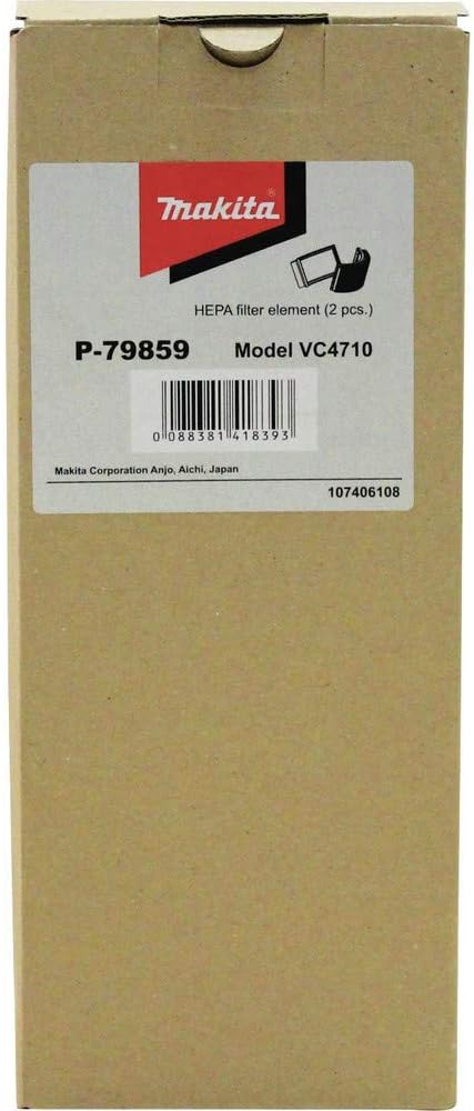 Makita P-79859 Staubabsaugung Hauptflaches HEPA-Filter-Set