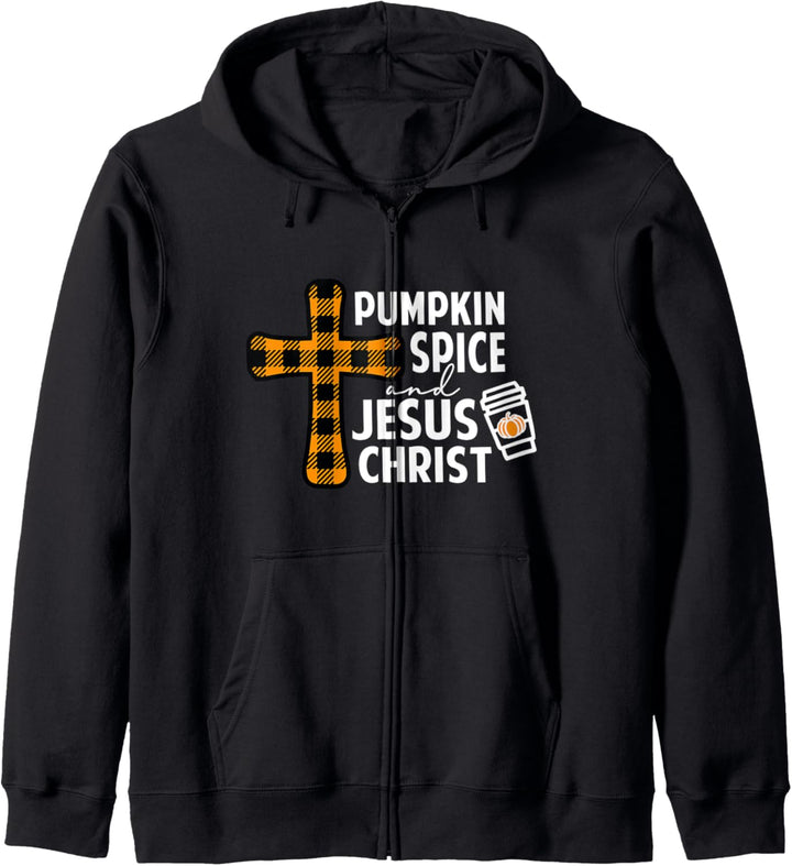 Nettes christliches Herbst-Outfit-Kürbisgewürz und Jesus Kapuzenjacke