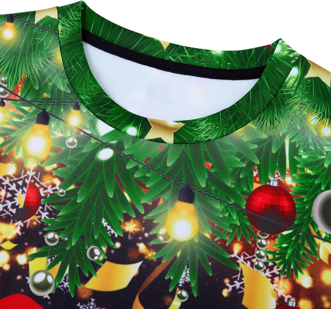 NEWISTAR Unisex Weihnachtspullover Jungen Strickpullover 3D Druck Pullover Weihnachten Jumper Ugly C