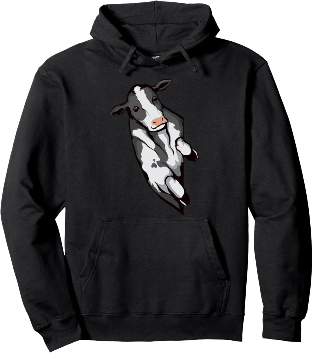 Kuh von der Seite Rind Landwirt Kühe Pullover Hoodie