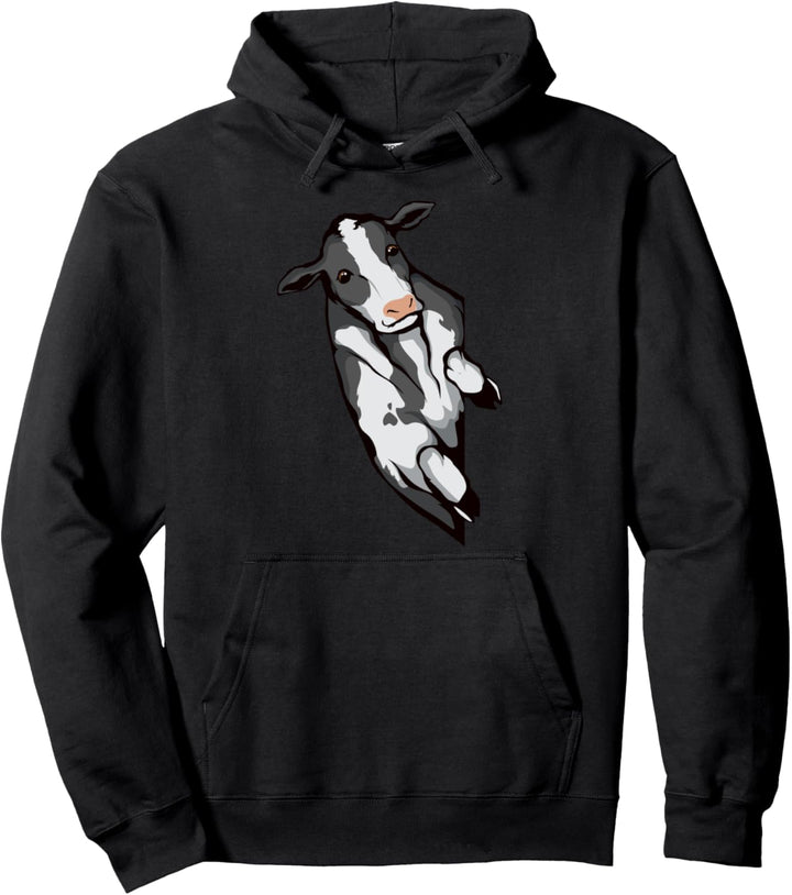 Kuh von der Seite Rind Landwirt Kühe Pullover Hoodie