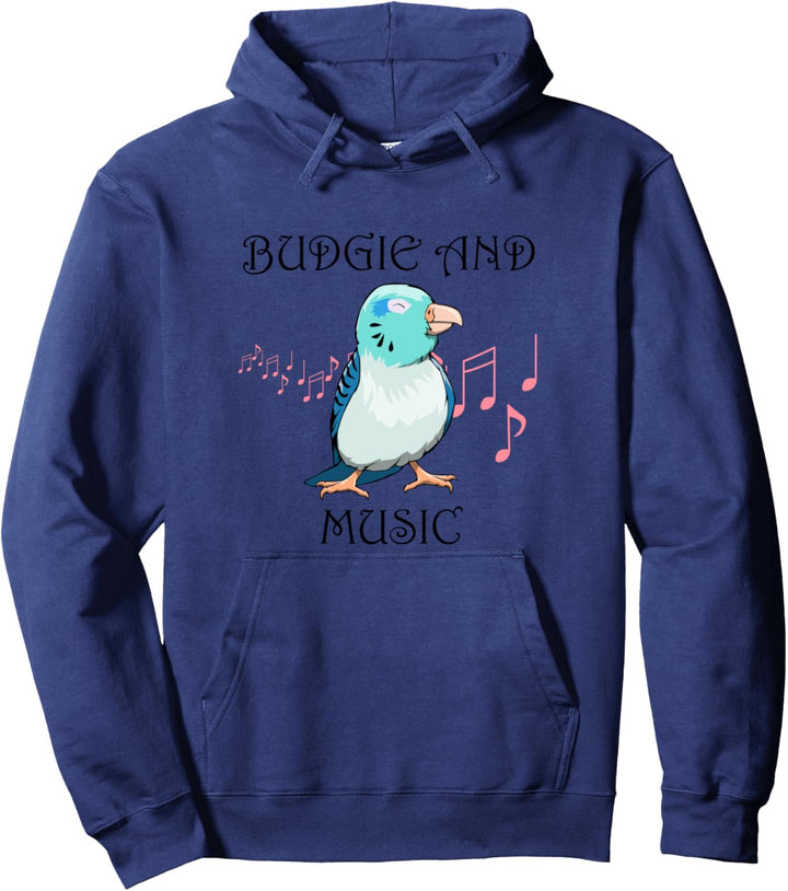 Wellensittich und Musik Vogel Singender Sittich Pullover Hoodie