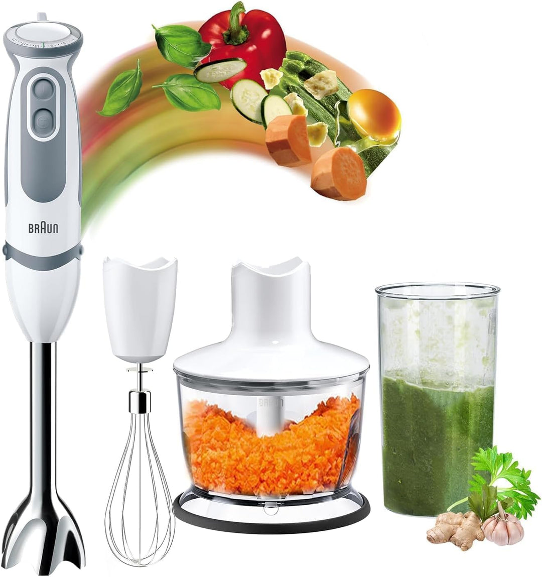 Braun MultiMix 5 HM 5000 Handmixer - Handrührgerät mit stufenloser Geschwindigkeitsregelung, 700 Wat