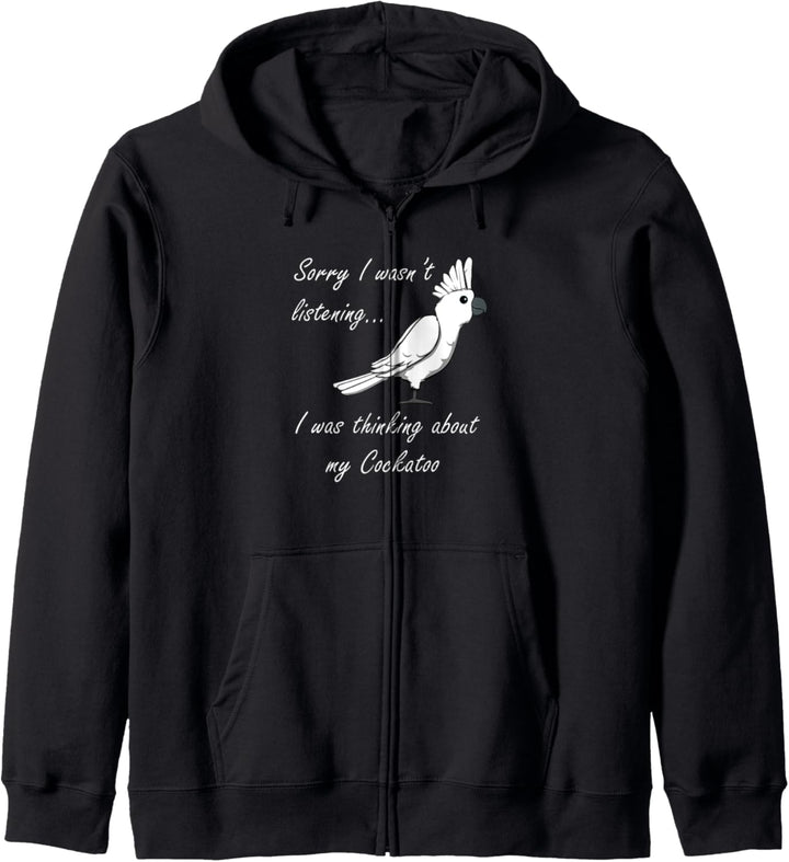 Nachdenken über meinen Nymphensittich Niedlicher Kakadu Kapuzenjacke